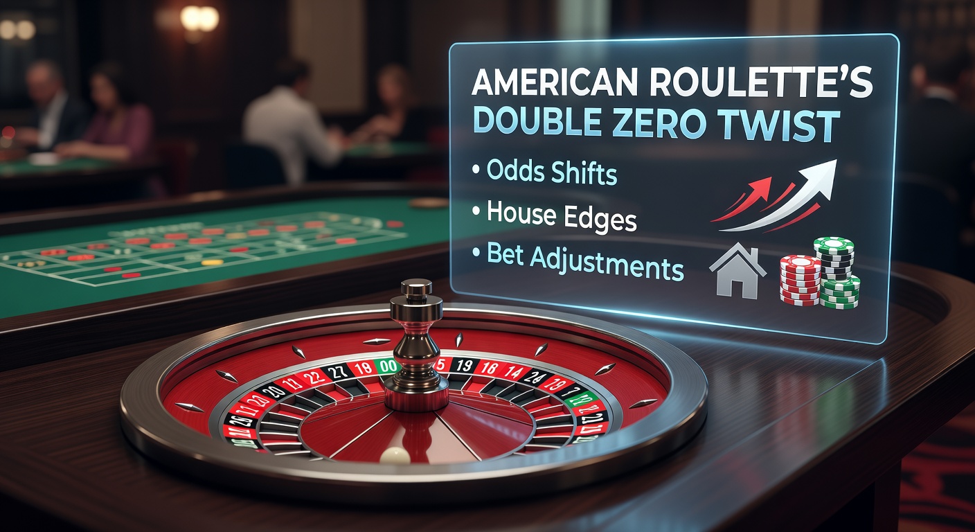 Close-up of an American roulette wheel showing the distinctive double zero pocket alongside numbers 1 through 36, highlighting the extra green slot that shifts the game's mathematics