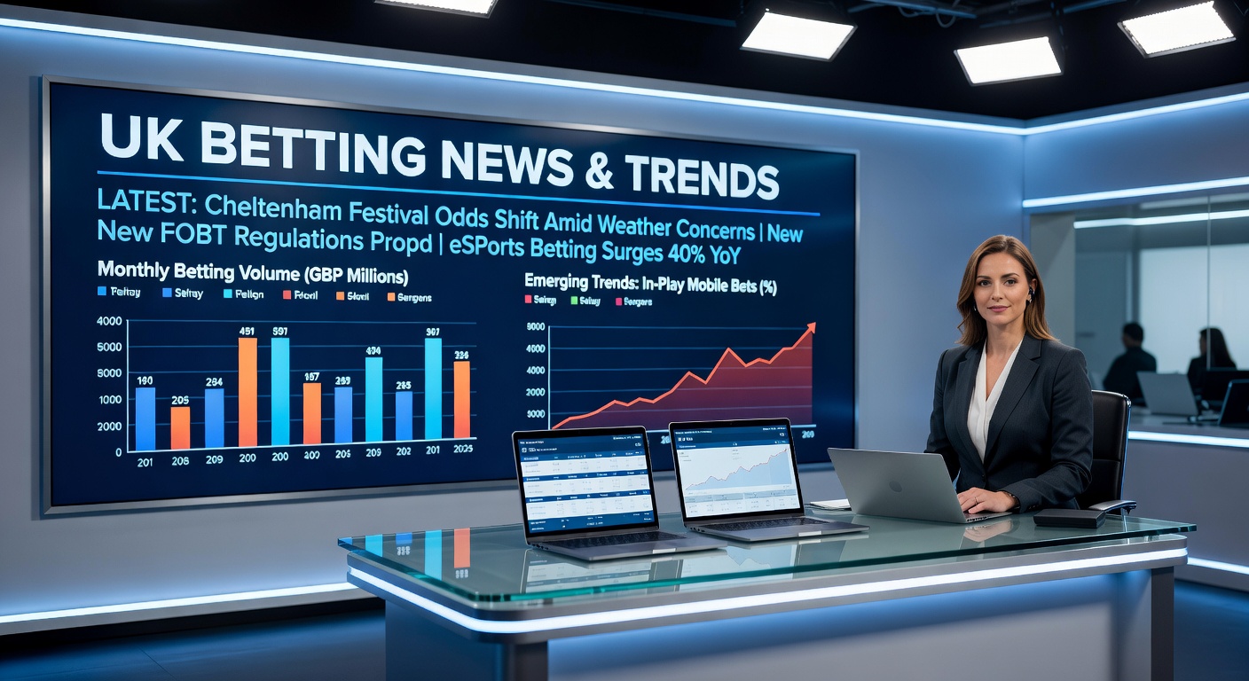 Digital trading screen displaying surging volumes on prediction market bets related to geopolitical events, with charts spiking amid global tensions