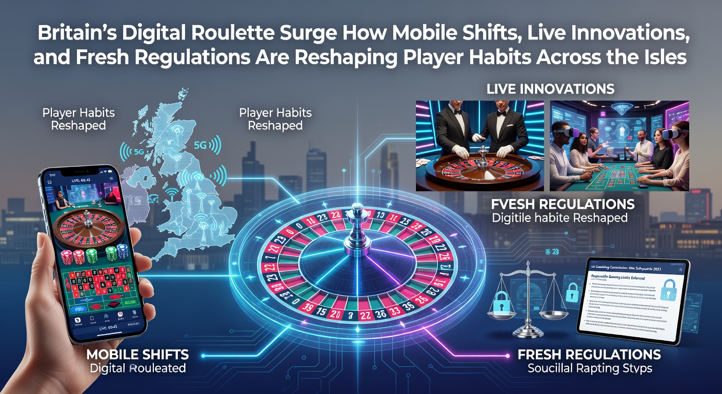 Mobile roulette gameplay on smartphones showing live dealer tables and regulatory compliance icons across UK regions