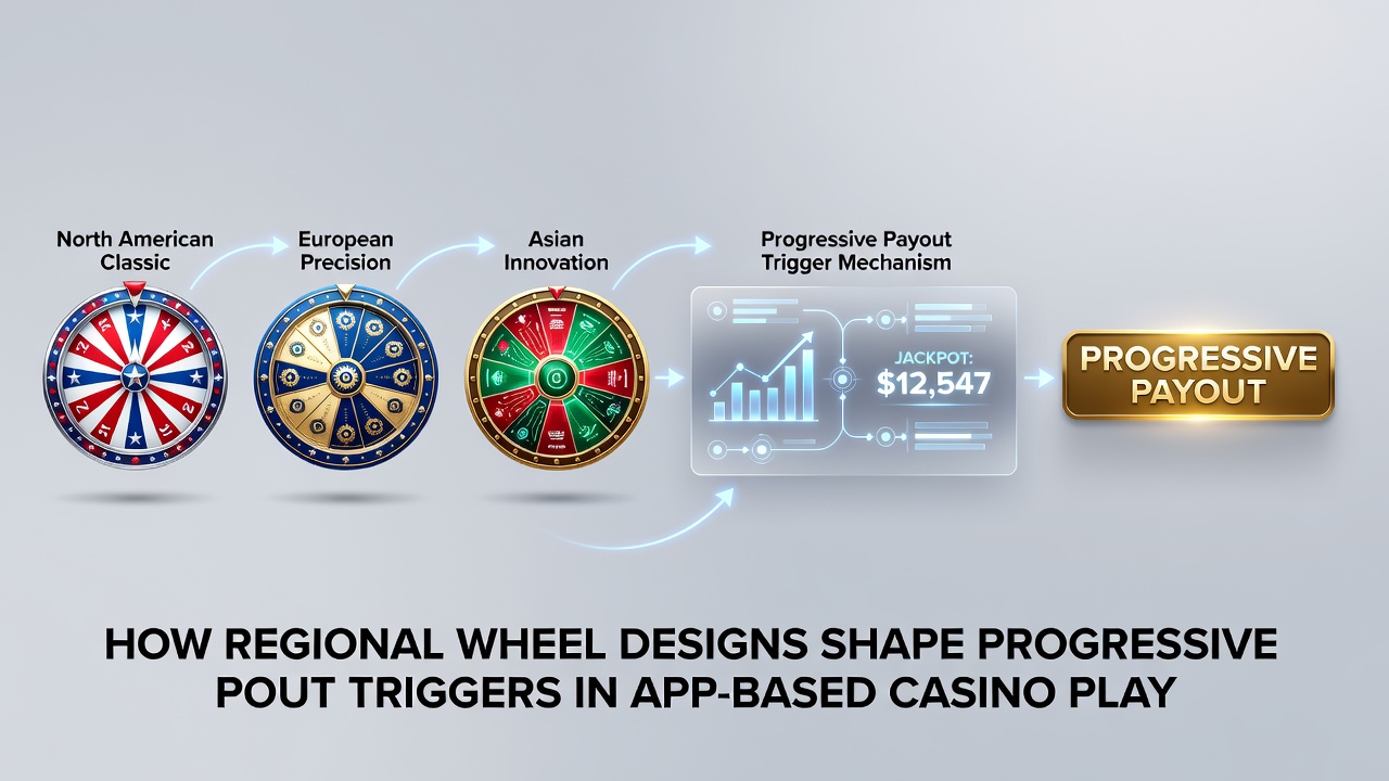 App interface showing progressive jackpot meter linked to wheel design parameters