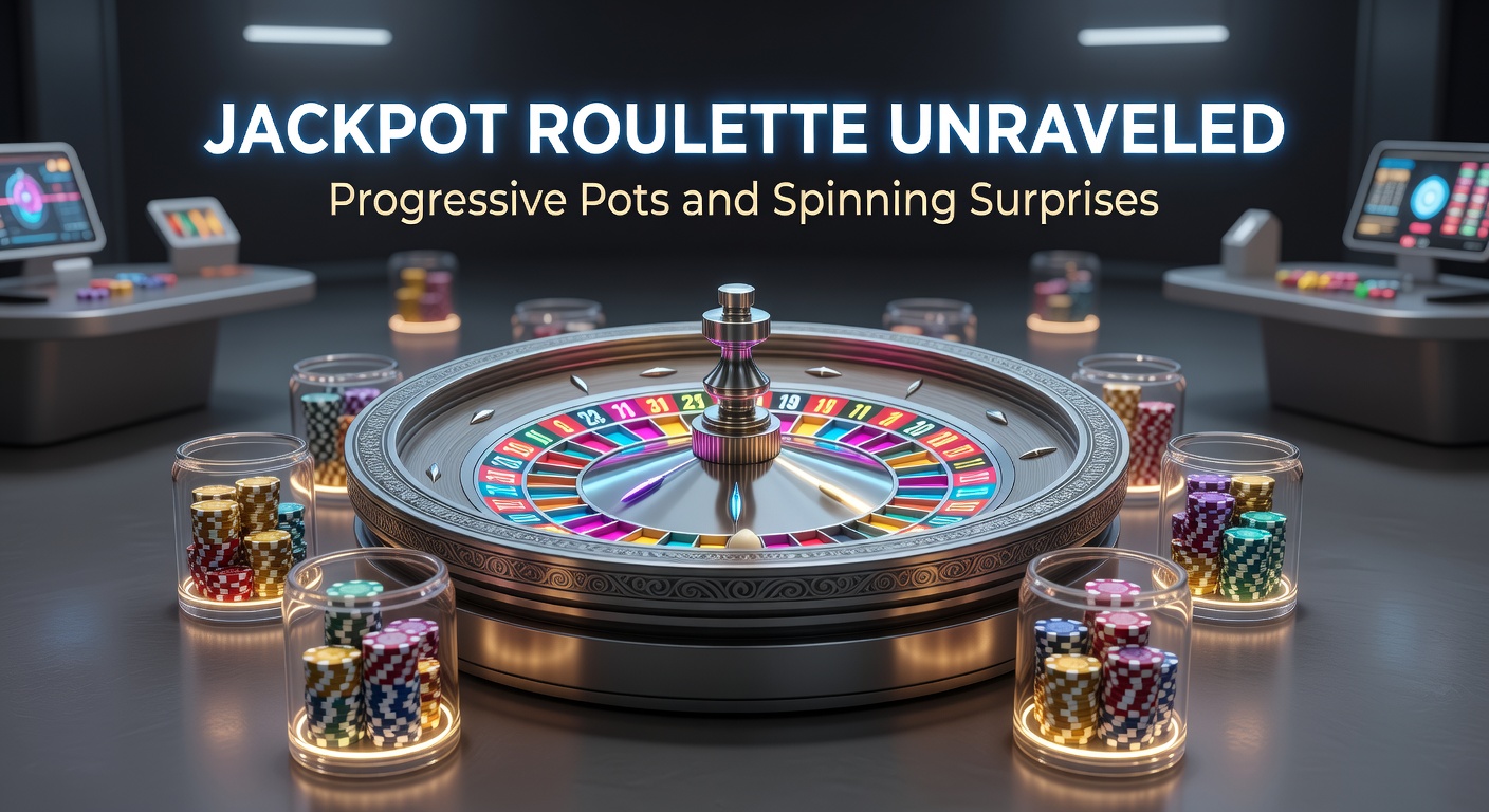 Dynamic jackpot roulette wheel spinning under bright casino lights, with a glowing progressive pot meter climbing in the background