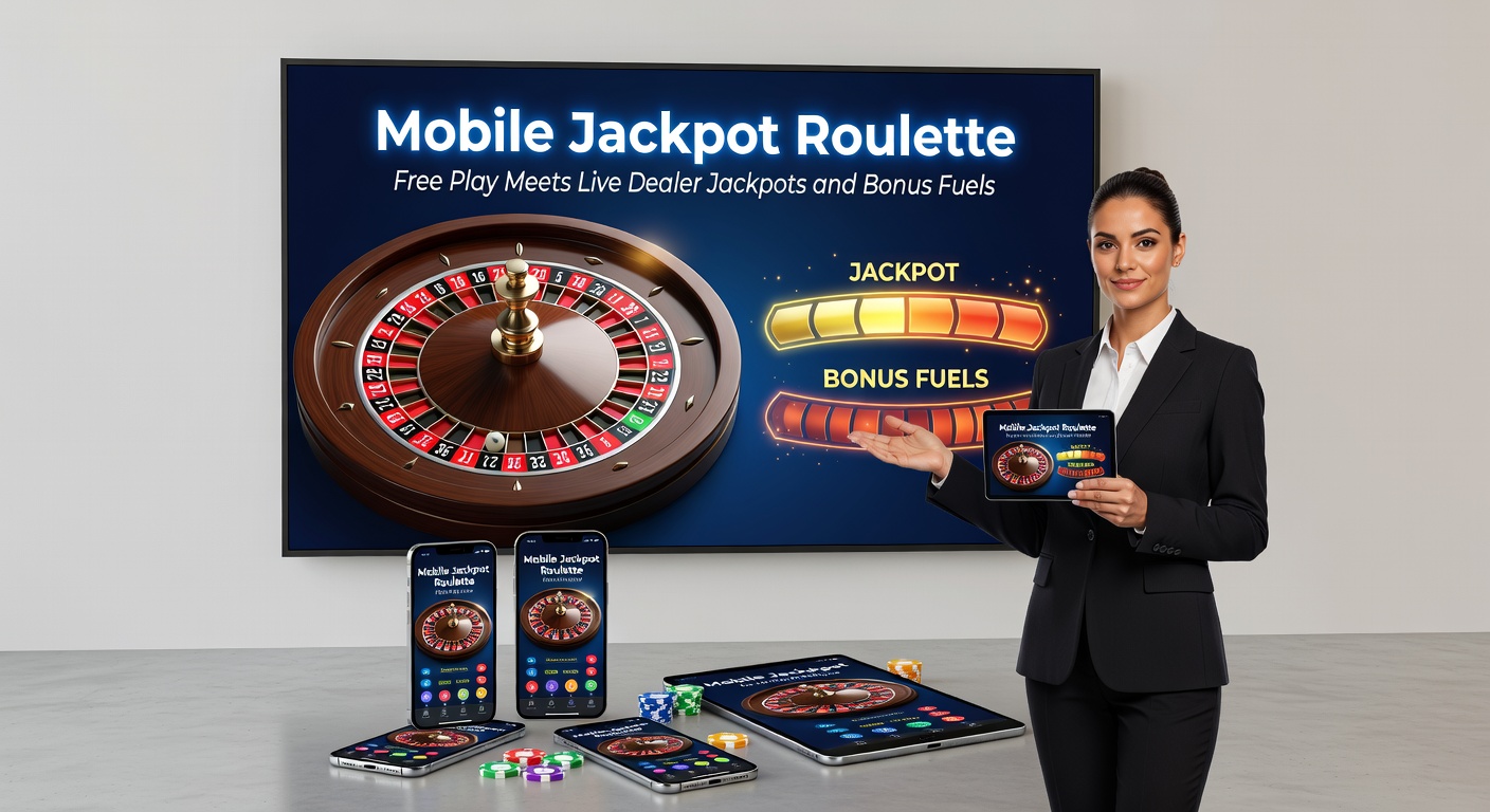 Live dealer at a jackpot roulette table on a mobile device, showing progressive jackpot counter and bonus wheel segments