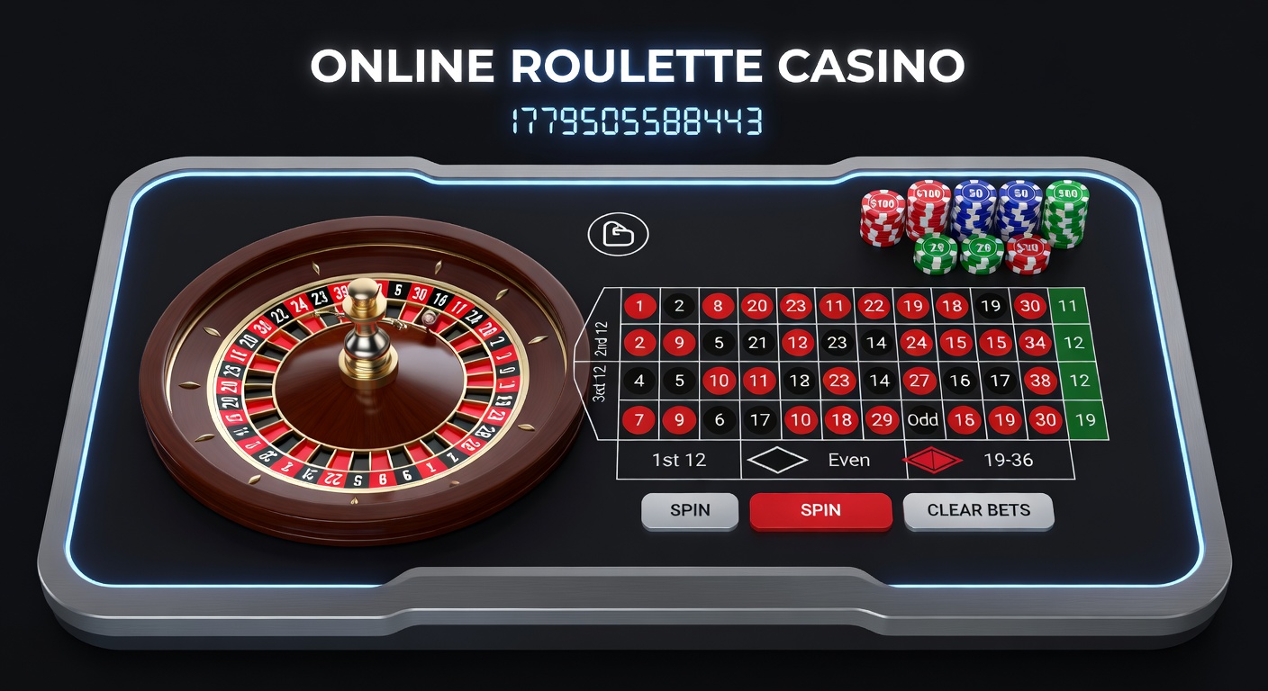Overview of online roulette casino interface showing digital wheel and betting options