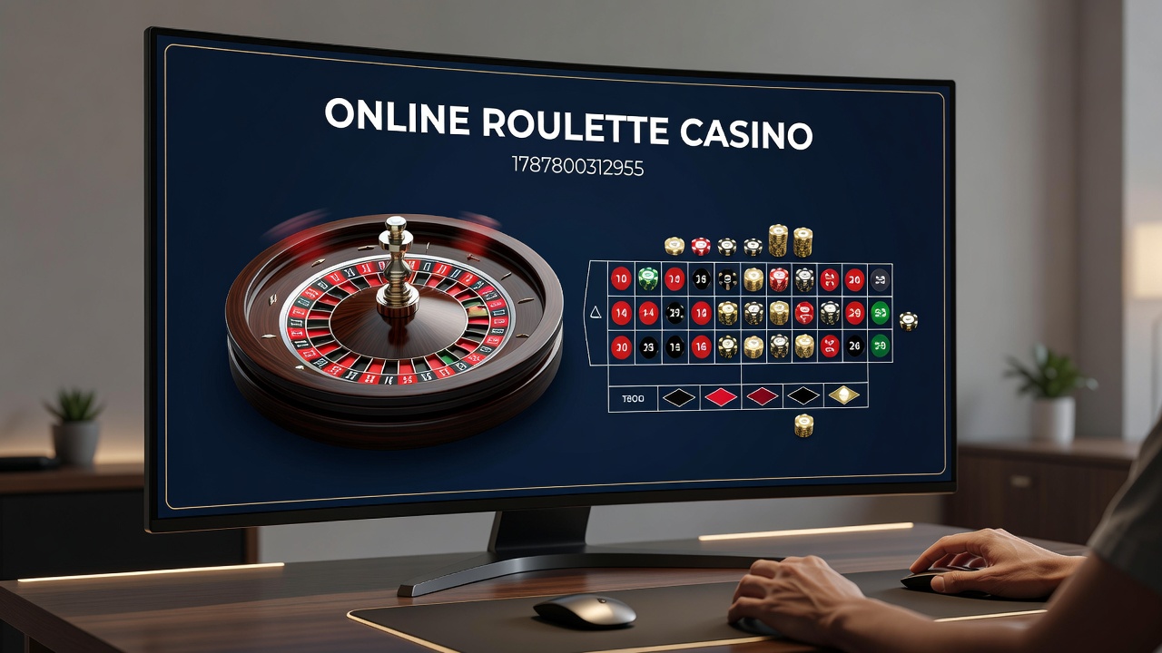 Live dealer roulette table in an online casino environment with multiple camera feeds