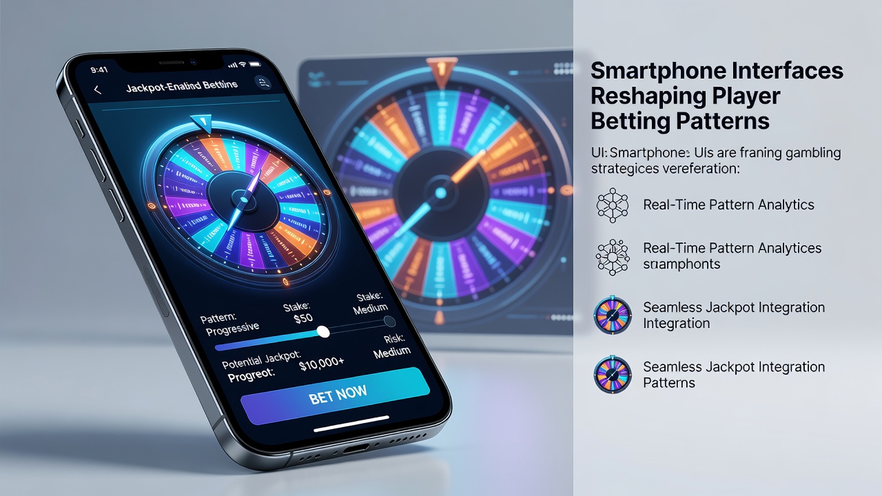 Close-up of mobile interface showing jackpot wheel with overlaid betting sequence indicators