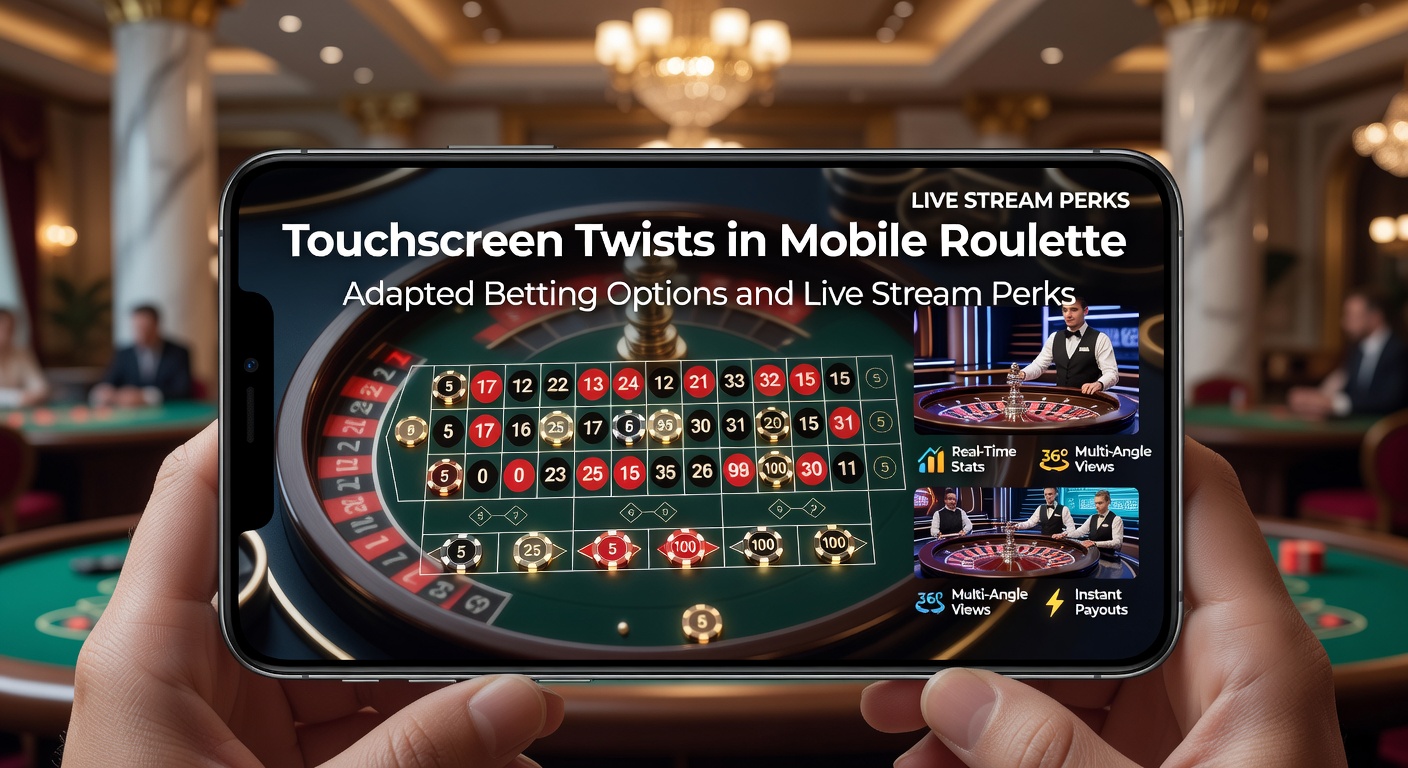 A close-up view of a smartphone screen displaying a vibrant mobile roulette table with colorful betting chips being dragged via touchscreen gestures during a live dealer session