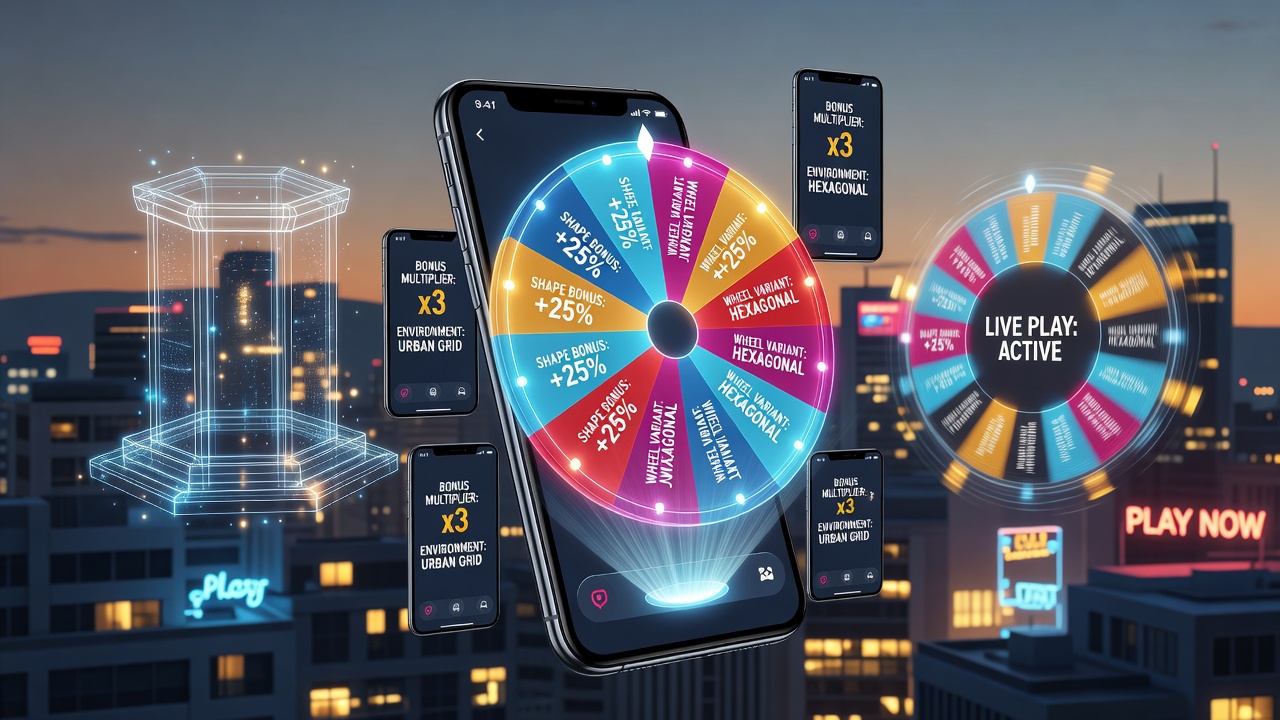 Mobile device screen displaying a live roulette table with overlaid bonus indicators and wheel variant information panels